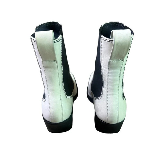Rag & Bone Axis Chelsea Boots White Square Toe Leather Size 38.5 EU Women's - Picture 7 of 15